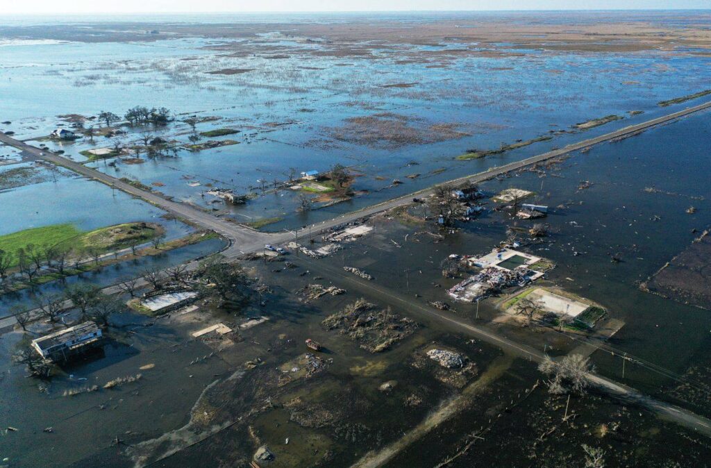 Flood damage along the Gulf Coast